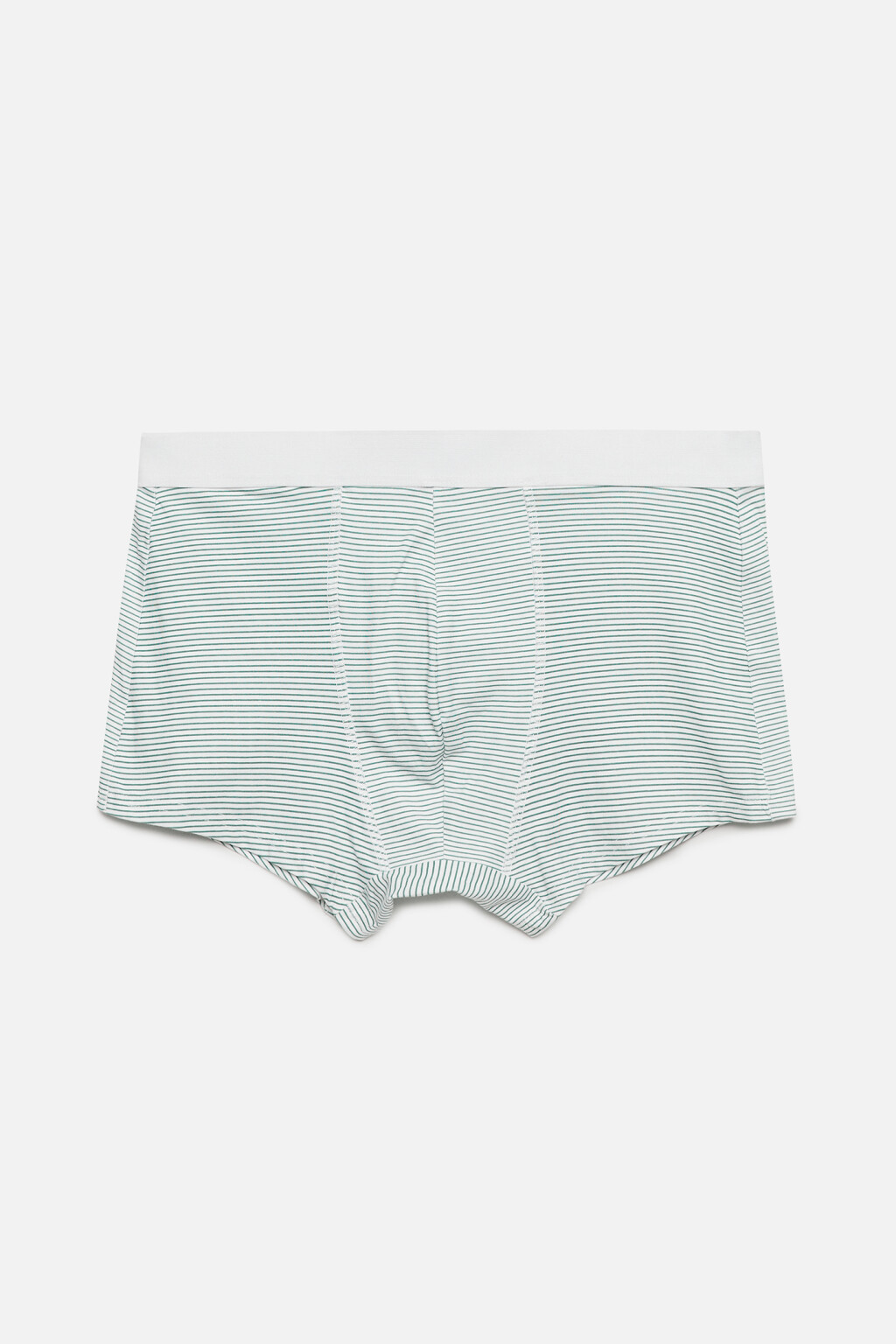 Трусы-боксеры хлопковые с принтом в полоску - цвет зеленый - 1
