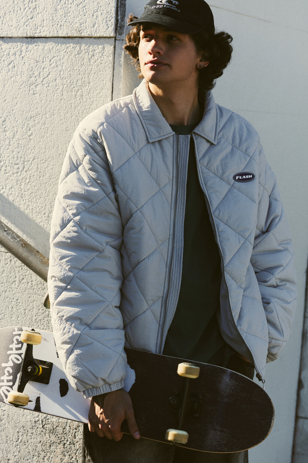 Куртка стеганая утепленная с отложным воротником - цвет серый - 9