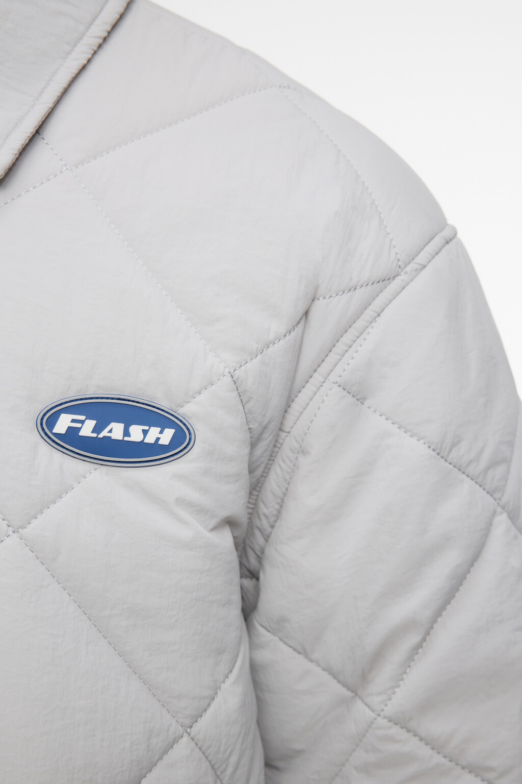 Куртка стеганая утепленная с отложным воротником - цвет серый - 6