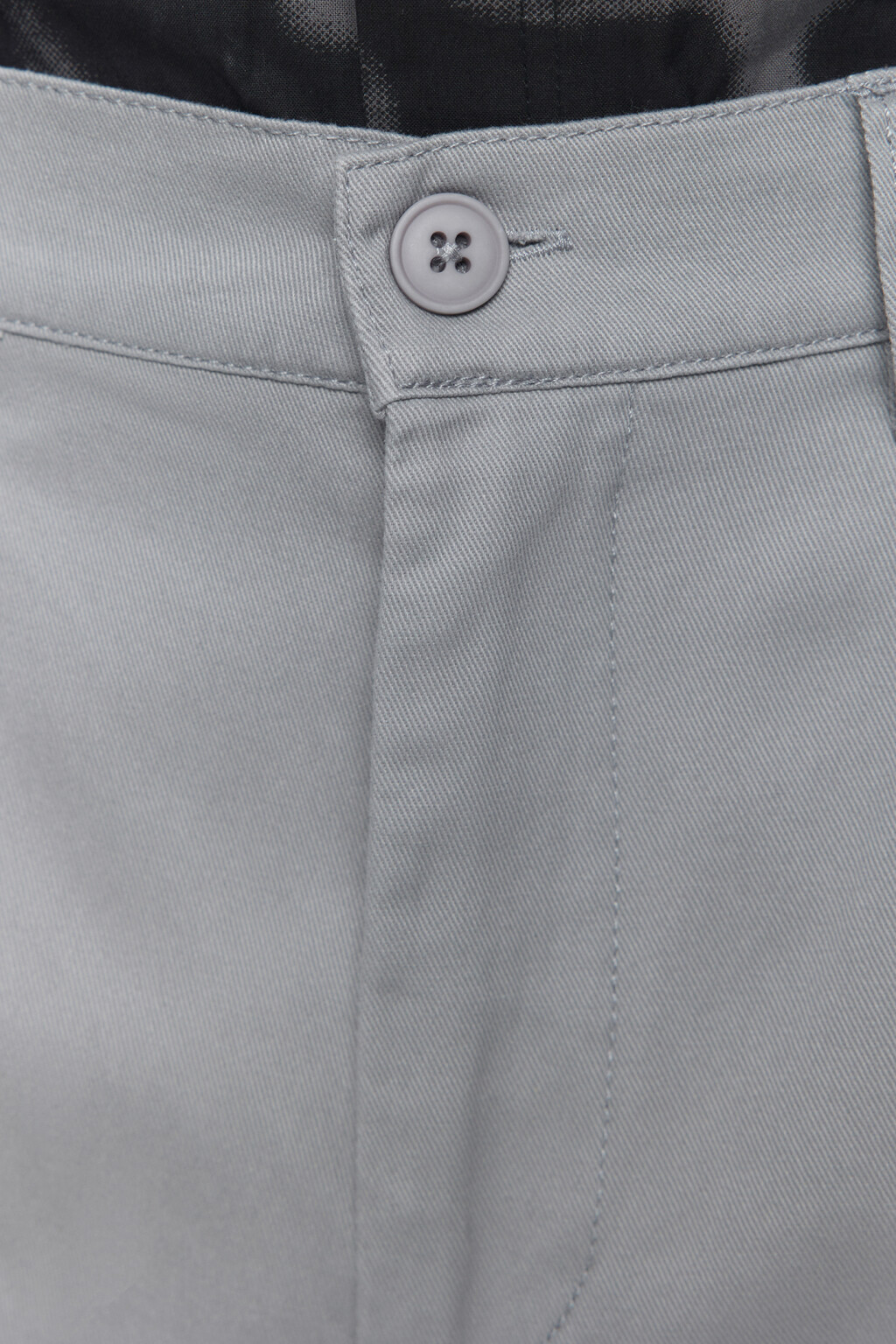 Брюки прямые костюмные из твиловой ткани - цвет серый - 6
