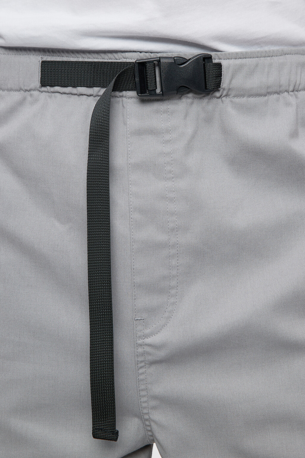 Брюки-парашюты хлопковые свободные с утяжками - цвет серый - 7