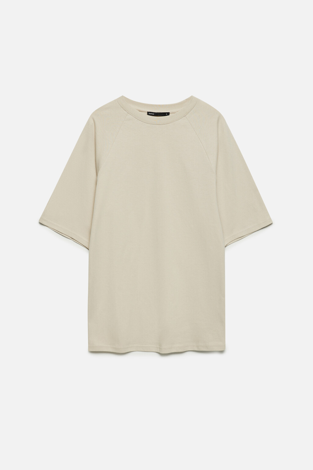 Футболка oversize хлопковая с рукавами реглан - цвет ванильный - 1