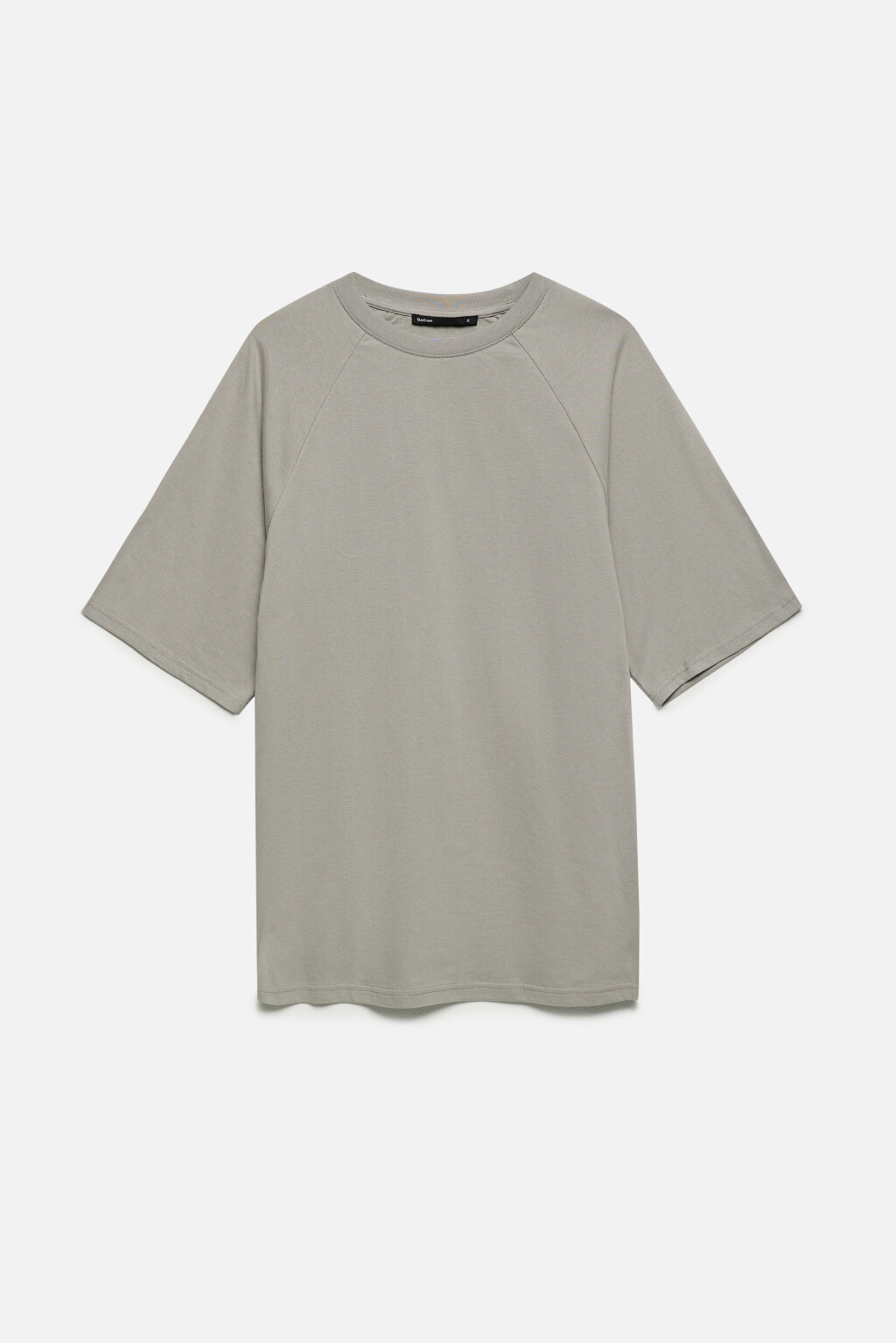Футболка oversize хлопковая с рукавами реглан - цвет серый - 1