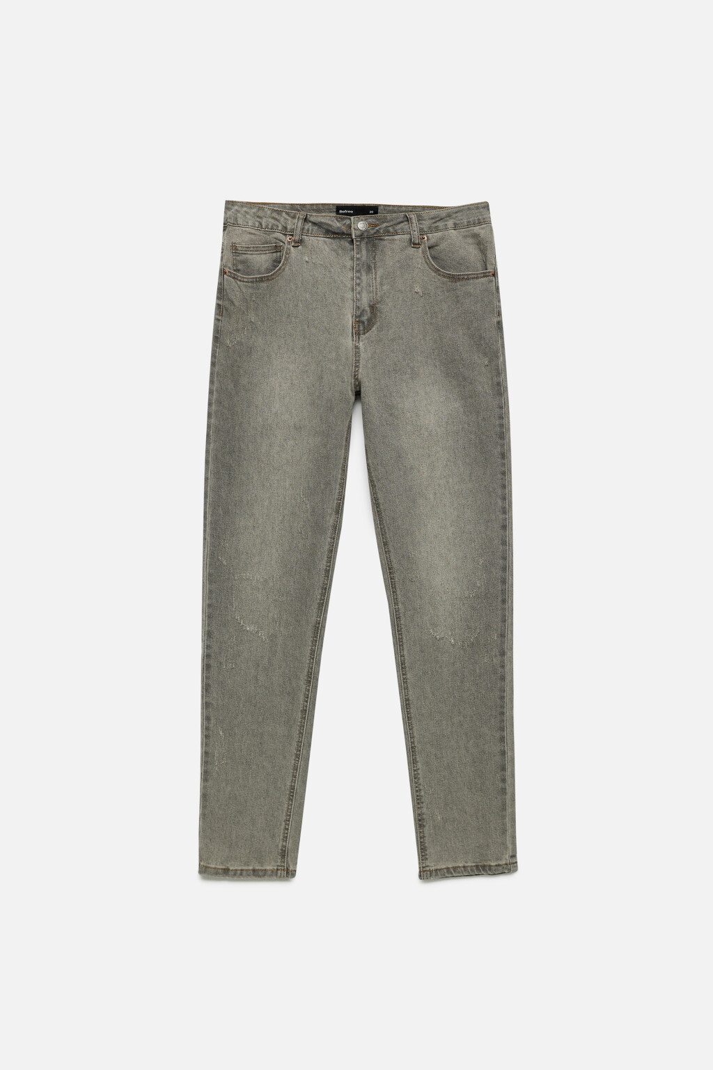 Джинсы skinny облегающие вареные с потертостями - цвет серый - 7