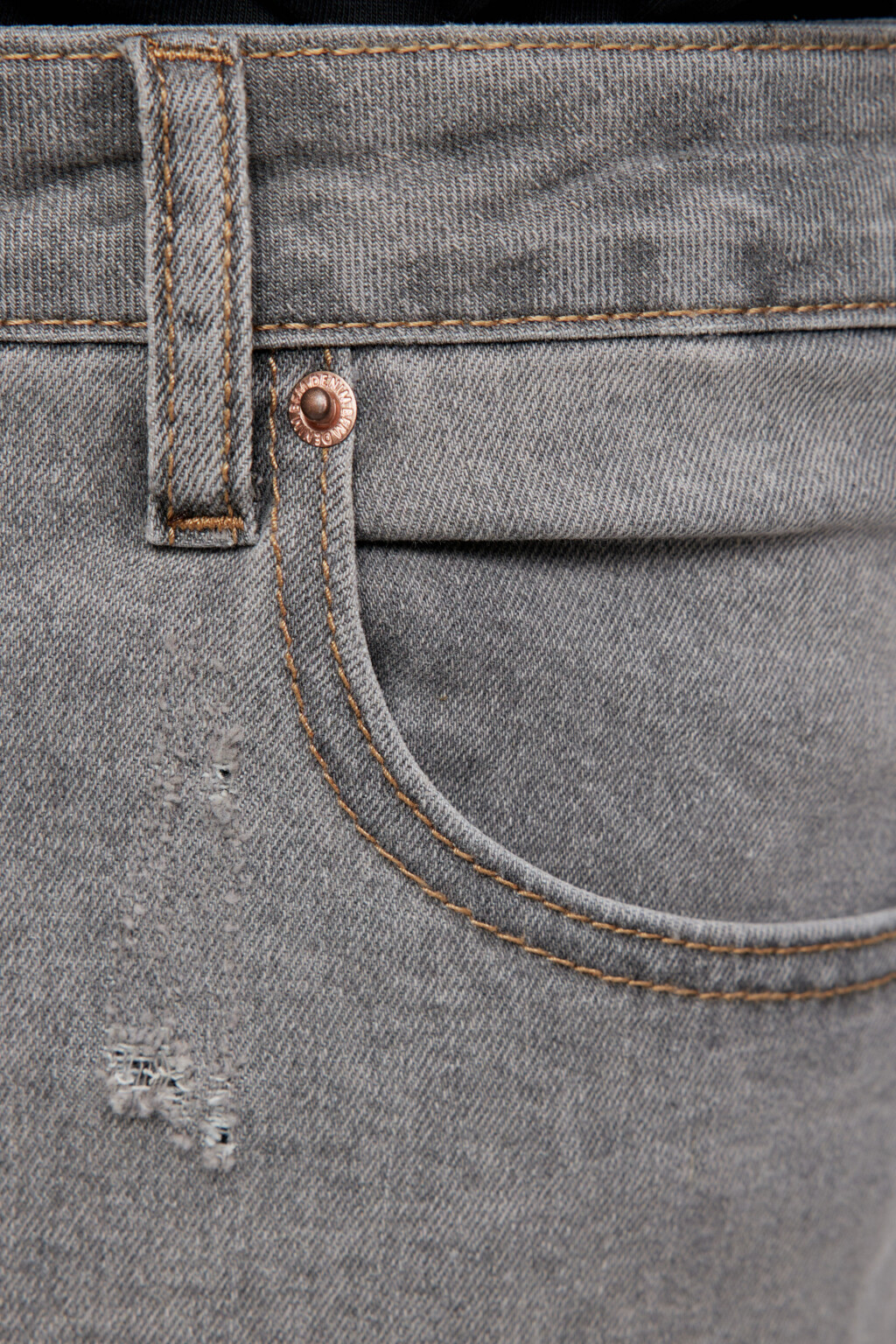 Джинсы skinny облегающие вареные с потертостями - цвет серый - 6