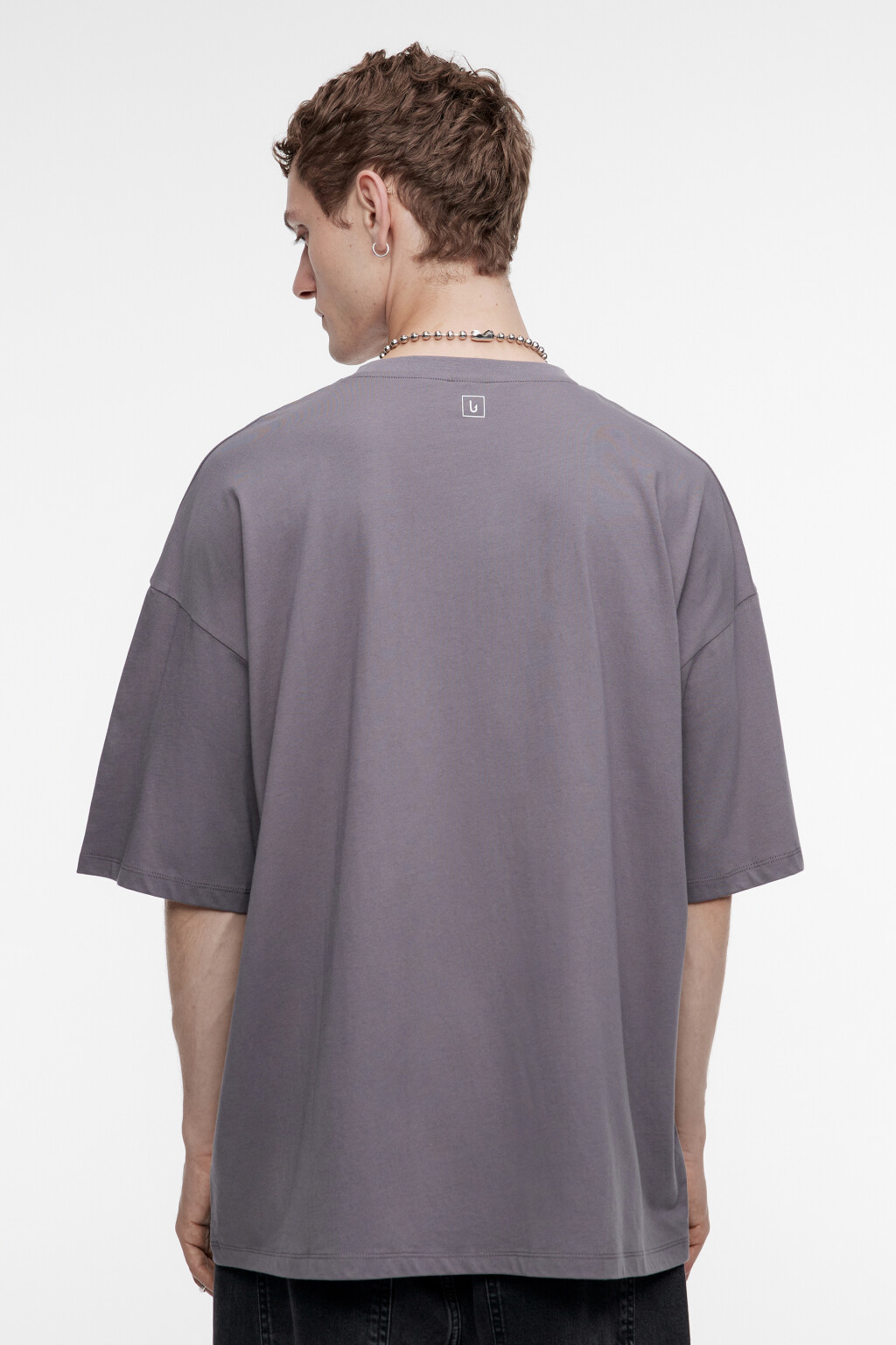 Футболка oversize хлопковая с принтом Atomic Heart - цвет серый - 4