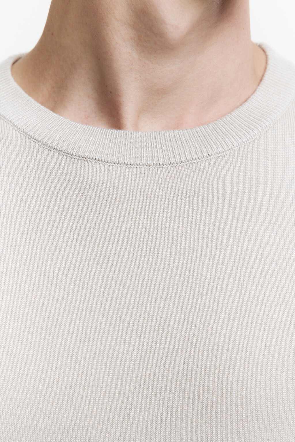 Свитер вязаный вискозный свободного кроя - цвет бежевый - 5