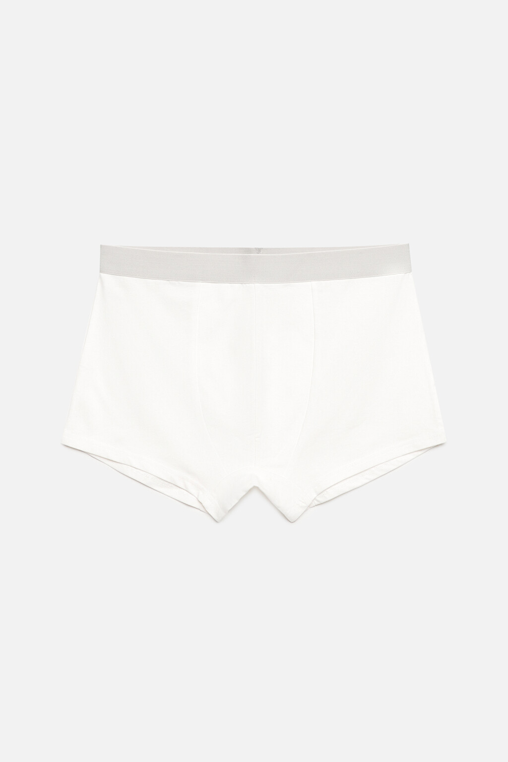 Трусы-боксеры хлопковые классические с гульфиком - цвет серый - 1