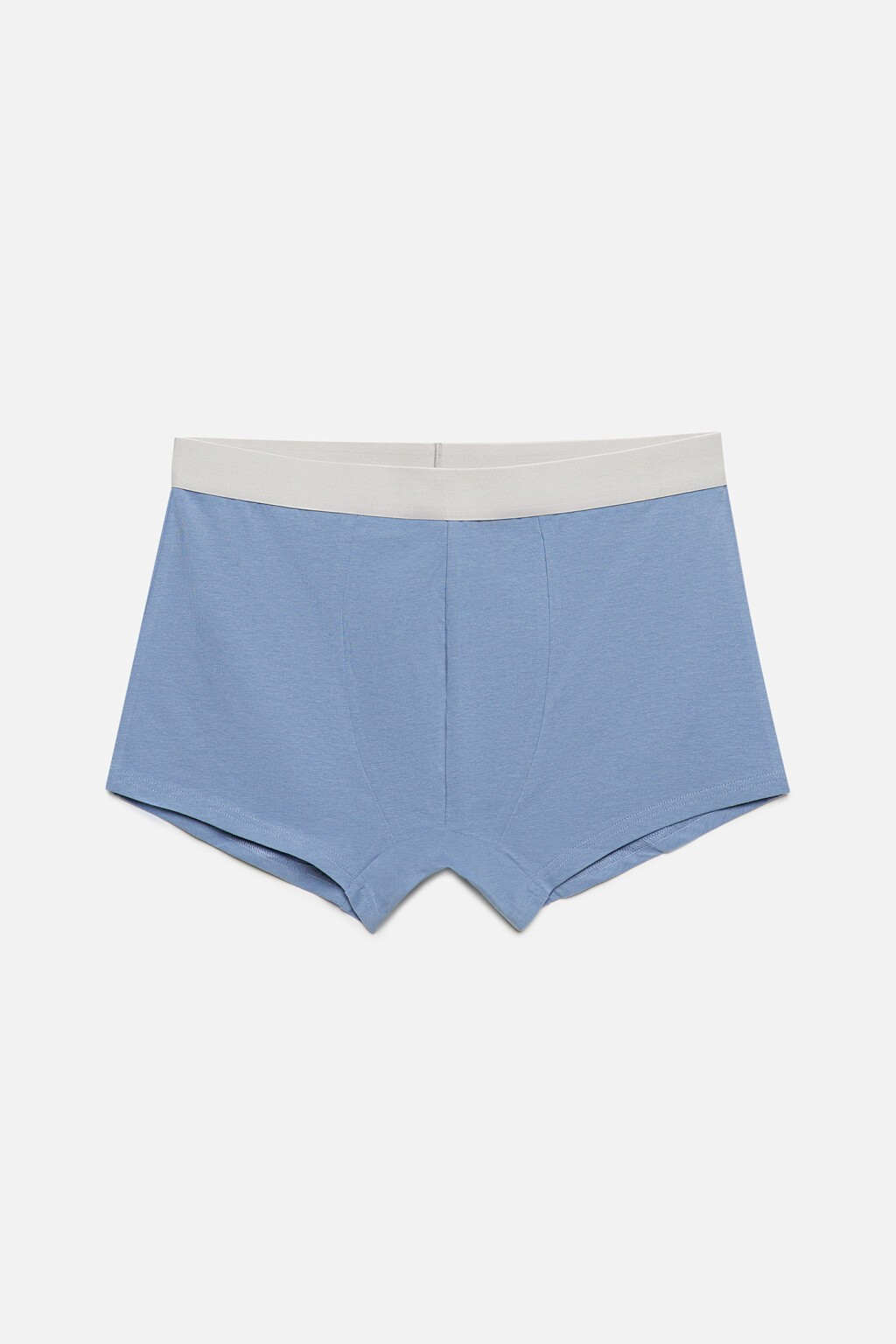 Трусы-боксеры хлопковые классические с гульфиком - цвет синий - 1