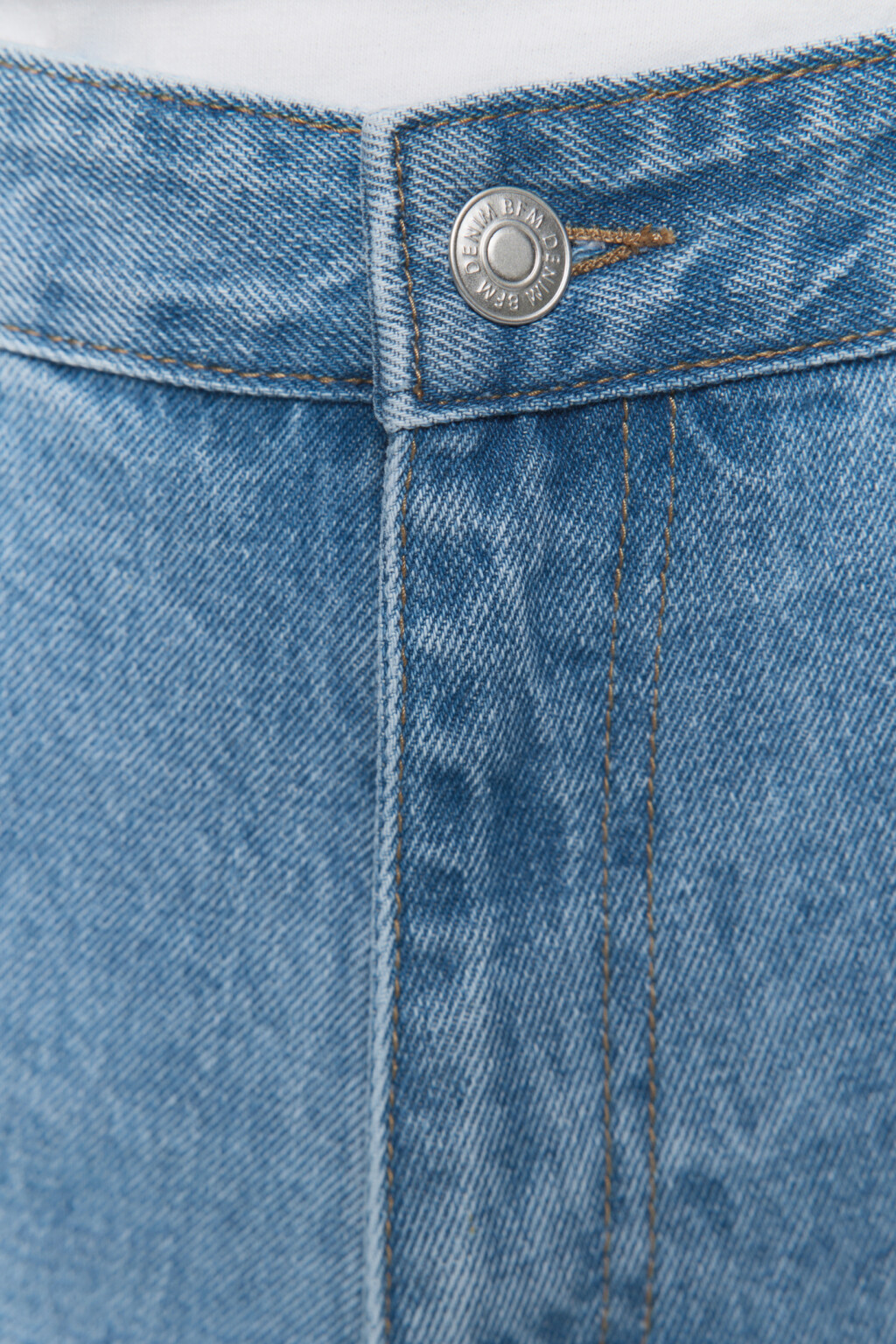 Джинсы-бананы широкие с вареным эффектом - цвет голубой - 5