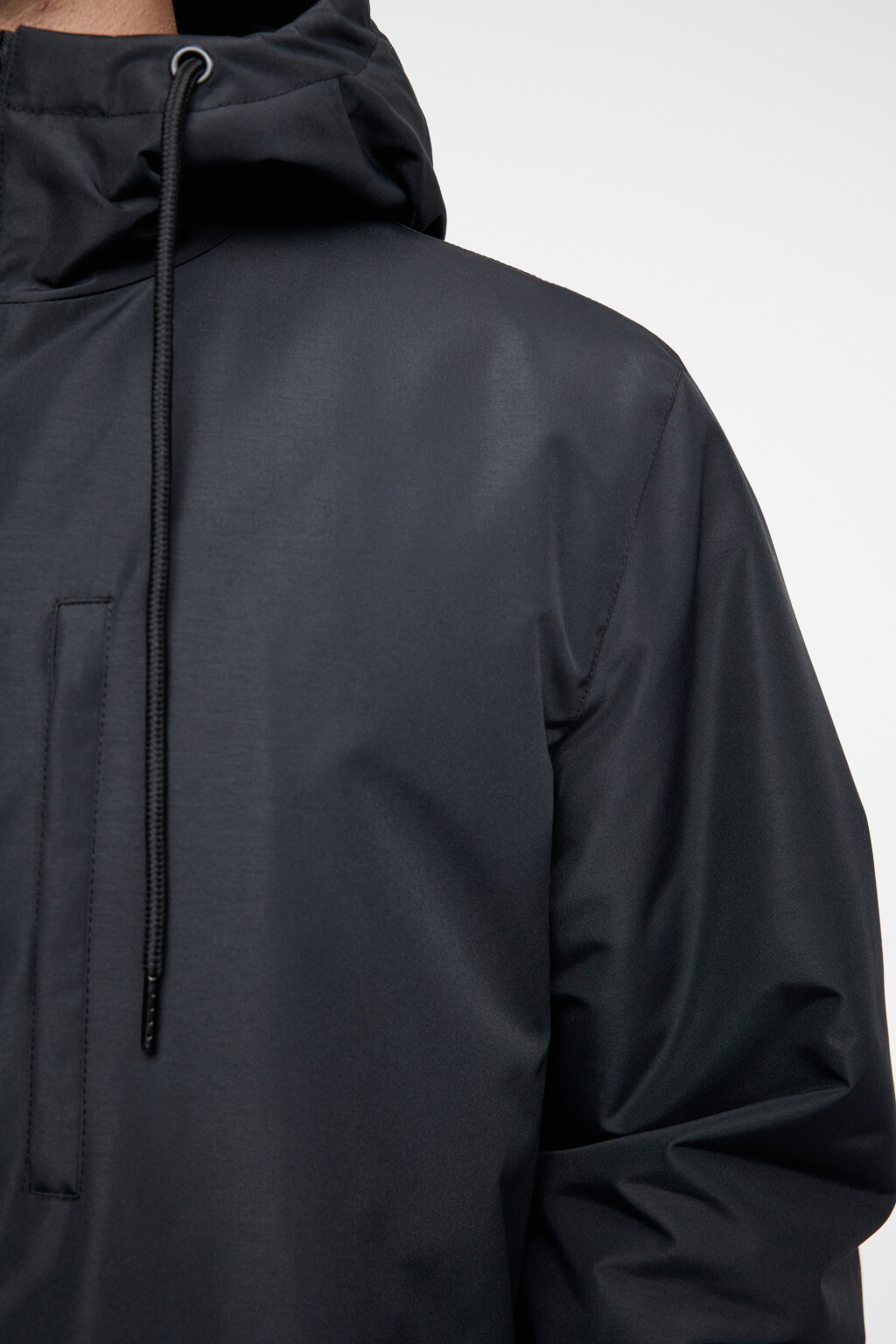 Куртка-парка длинная с начесом и капюшоном - цвет черный - 9