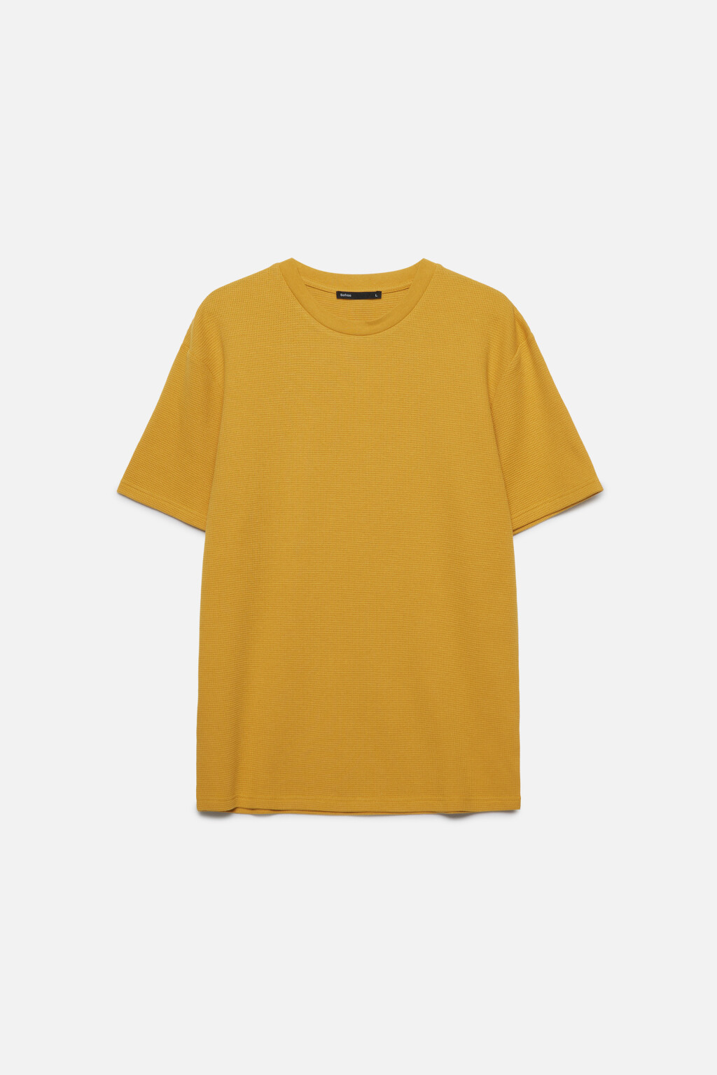 Футболка slim хлопковая из вафельной ткани - цвет желтый - 8