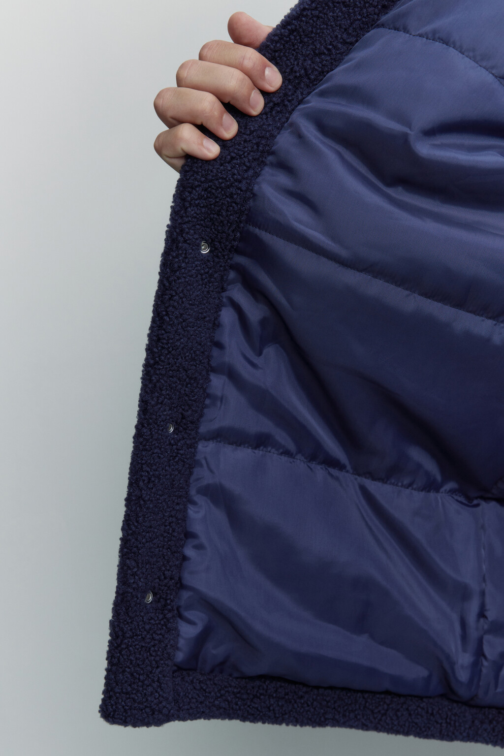 Куртка-рубашка утепленная  - цвет синий - 6