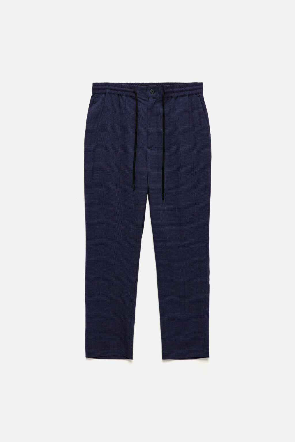 Брюки прямые костюмные с принтом в клетку - цвет черный - 7