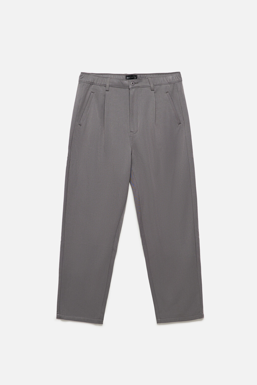 Брюки-бананы широкие из костюмной ткани - цвет серый - 8