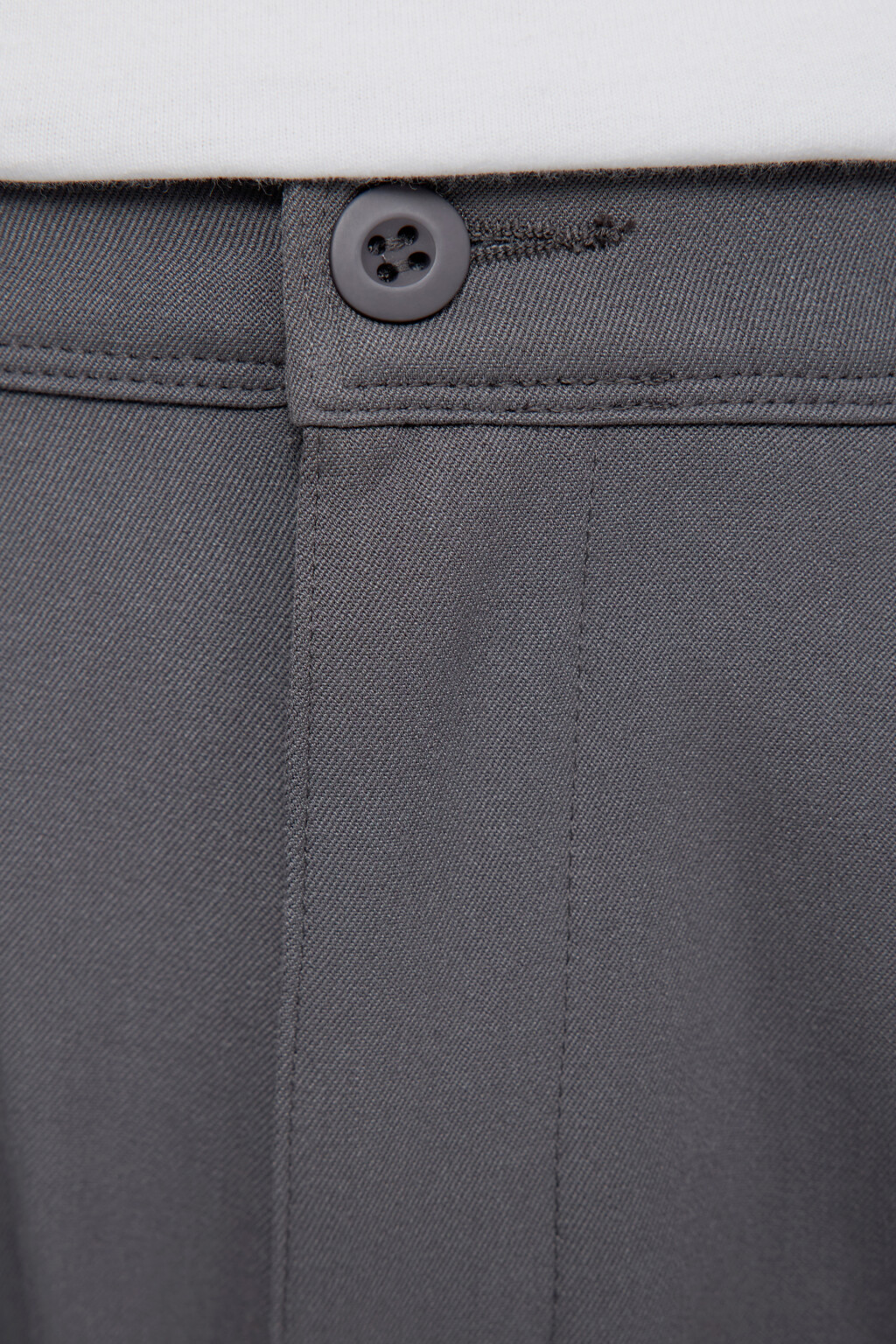 Брюки-бананы широкие из костюмной ткани - цвет серый - 6