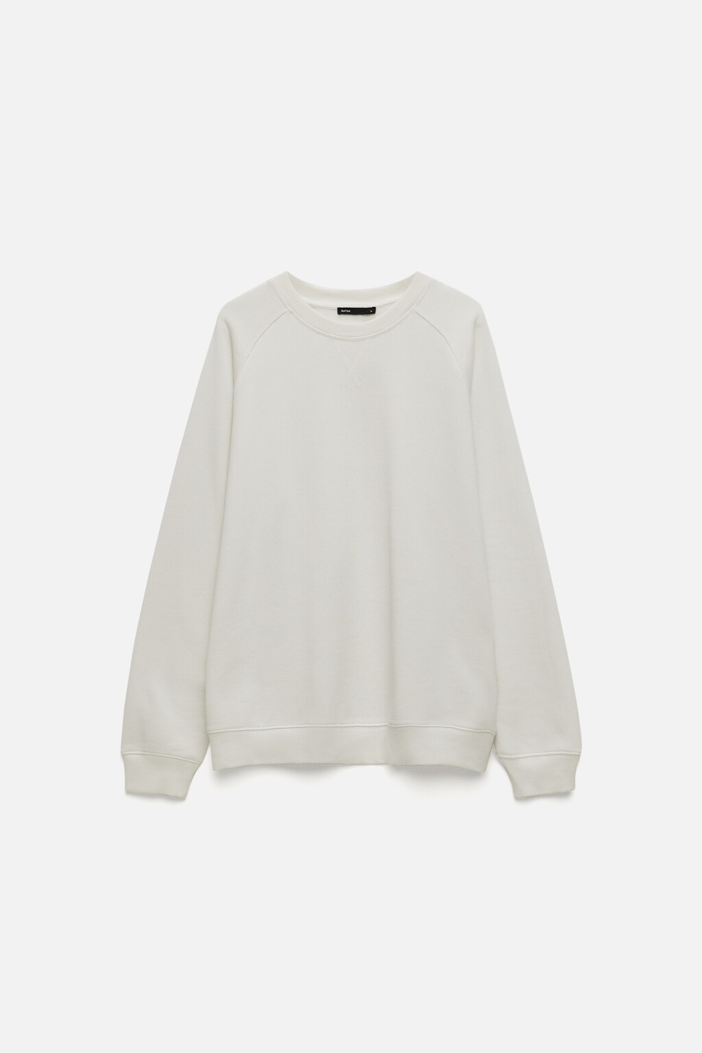 Свитшот oversize хлопковый однотонный с начесом - цвет бежевый - 9