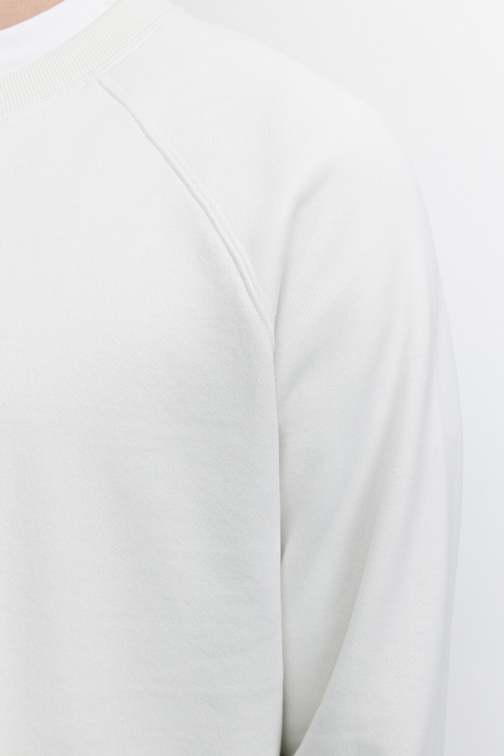 Свитшот oversize хлопковый однотонный с начесом - цвет бежевый - 6