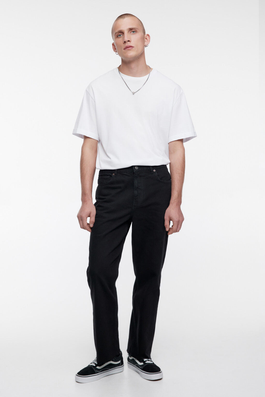 Джинсы прямые базовые со средней посадкой - цвет серый - 1