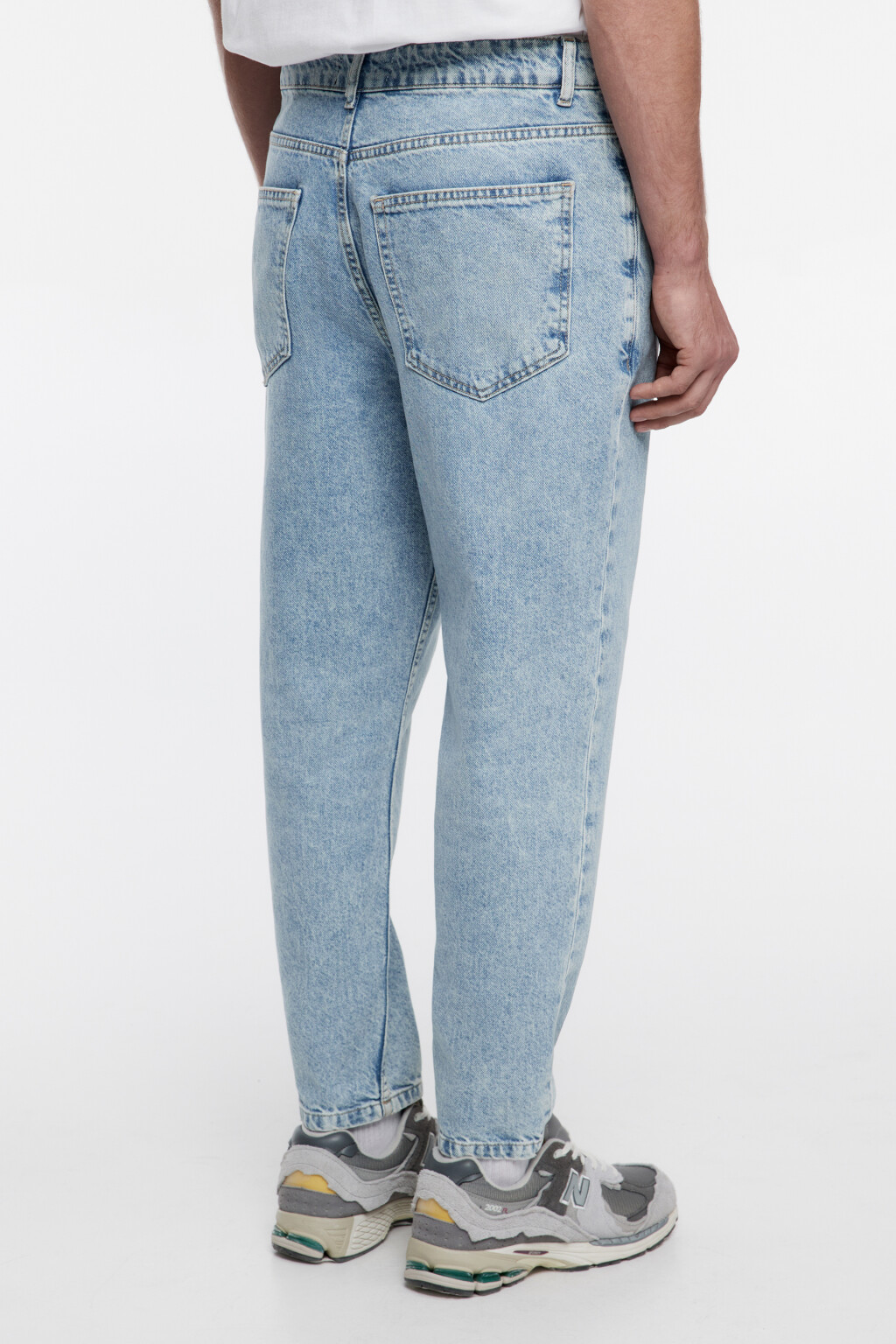 Джинсы loose fit свободные со средней посадкой - цвет голубой - 3