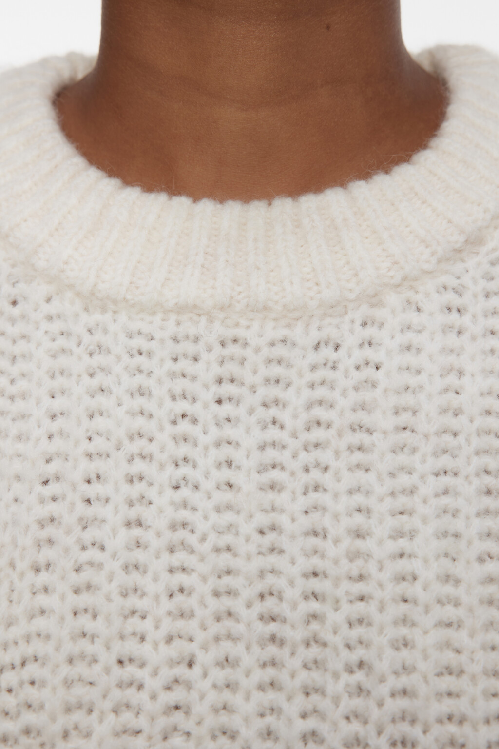 Свитер крупной вязки с шерстью альпака - цвет бежевый - 6