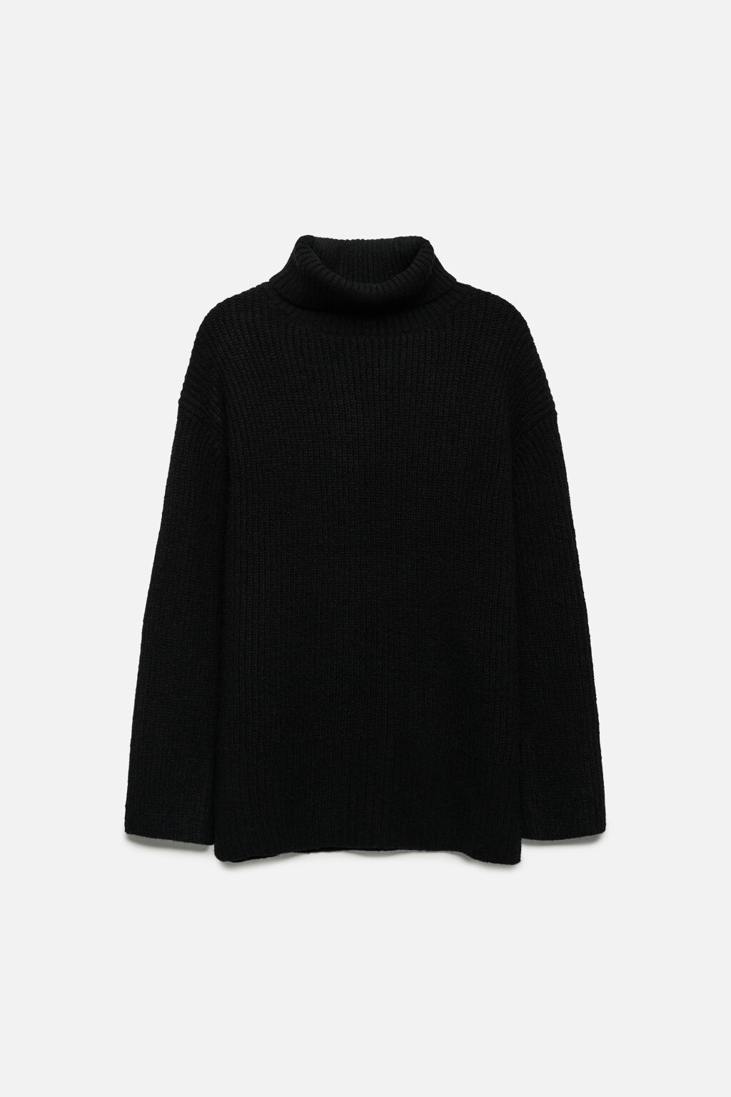 Свитер oversize с шерстью и альпака - цвет черный - 7