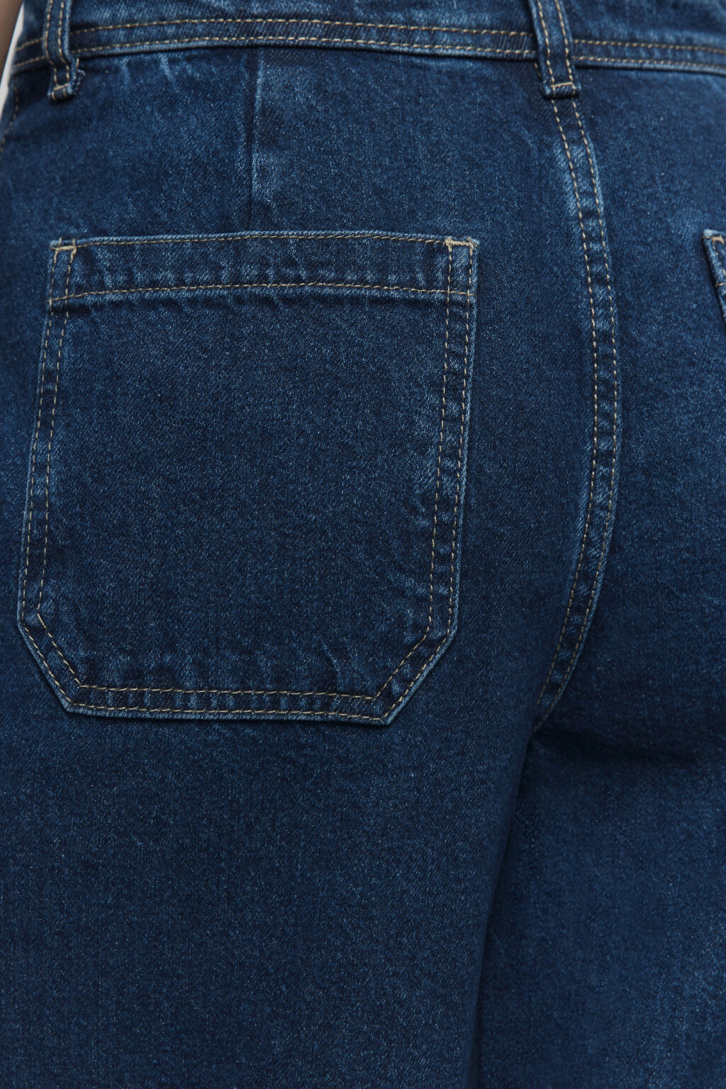 Джинсы wide с высокой посадкой и открытыми срезами - цвет синий - 8