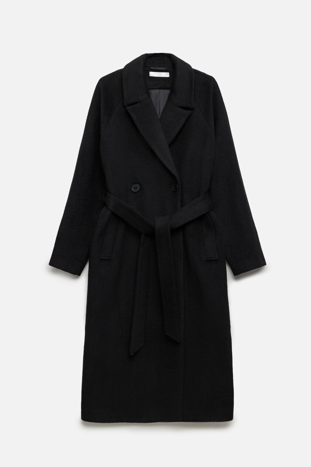 Пальто классическое с широким поясом - цвет черный - 13