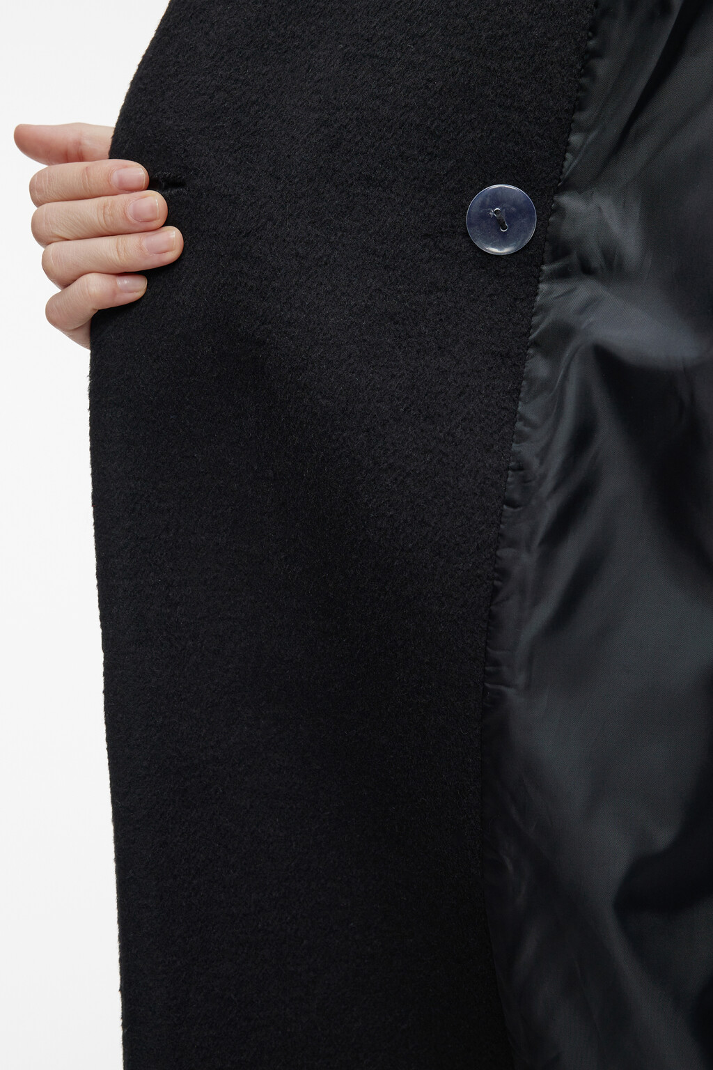 Пальто классическое с широким поясом - цвет черный - 7