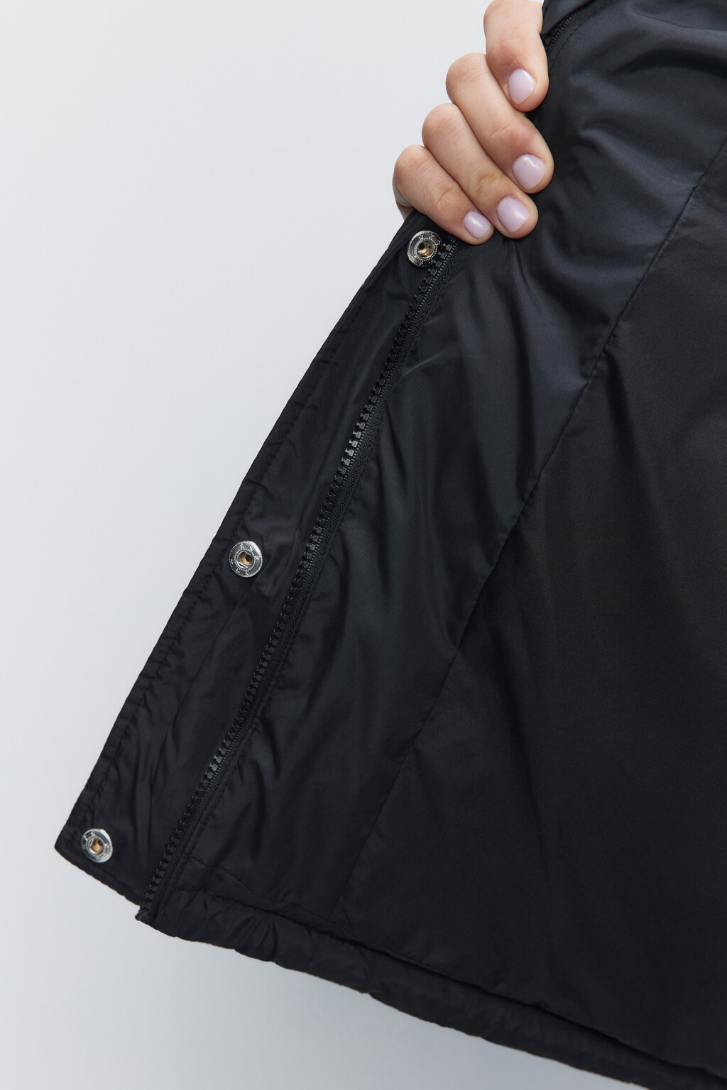 Куртка oversize короткая стеганая с воротником-стойкой - цвет черный - 7
