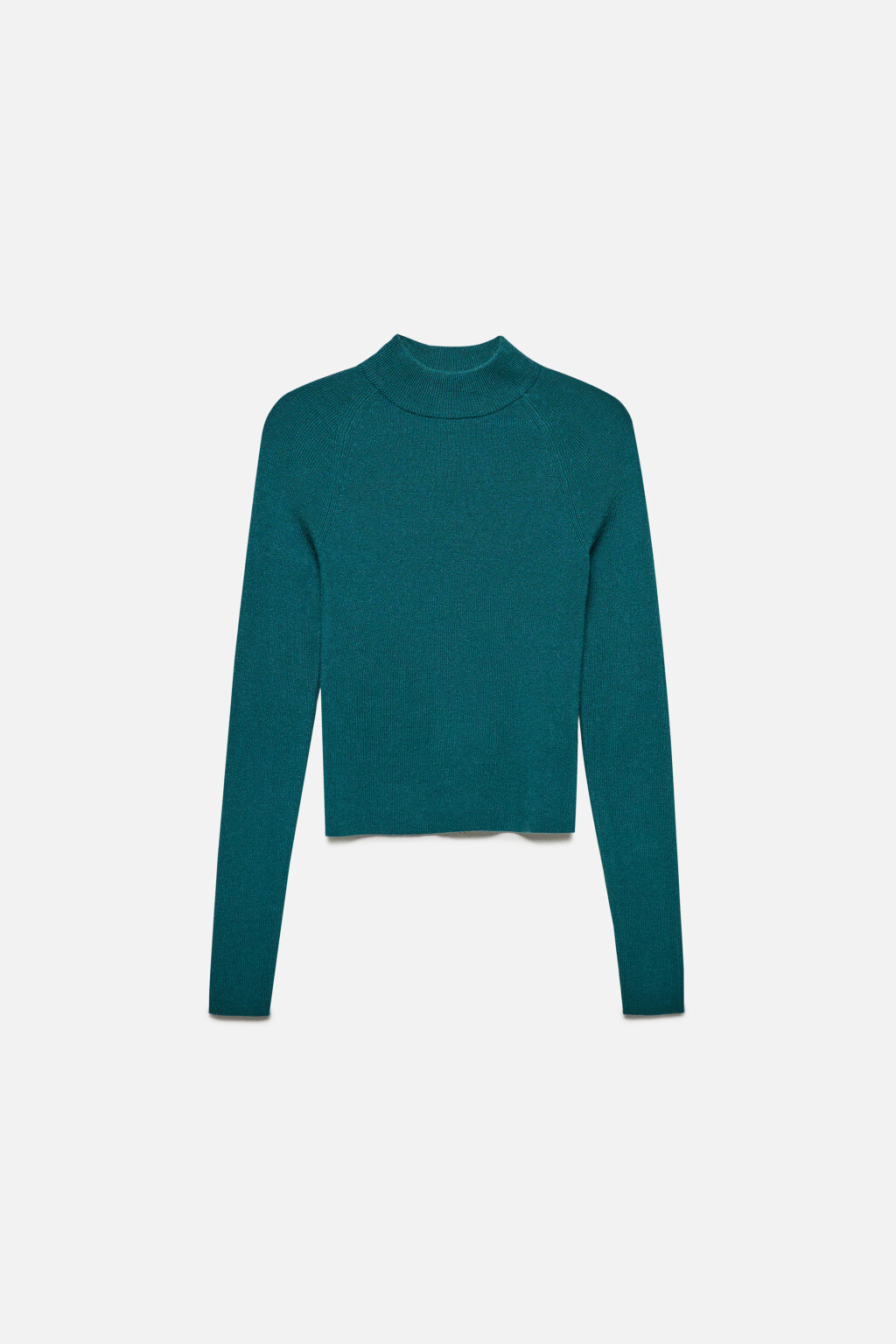 Водолазка вискозная облегающая с коротким воротником - цвет зеленый - 7