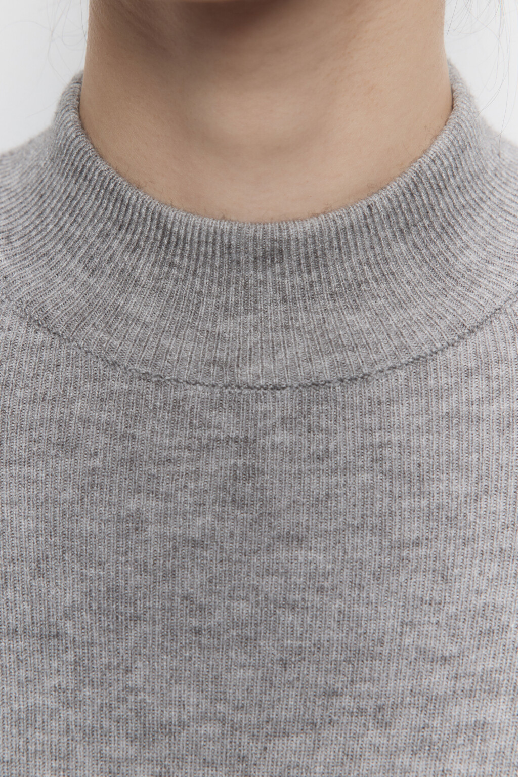 Водолазка вискозная облегающая с коротким воротником - цвет серый - 6