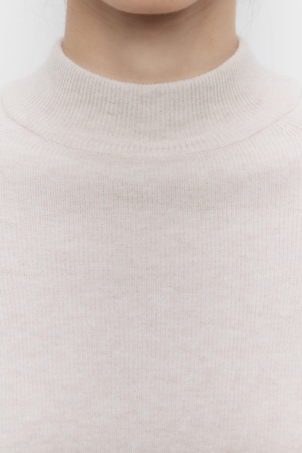 Водолазка вискозная облегающая с коротким воротником - цвет бежевый - 7