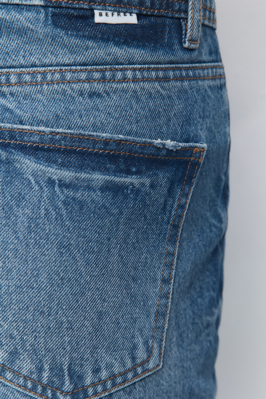 Джинсы wide широкие с перекрученным швом - цвет голубой - 6