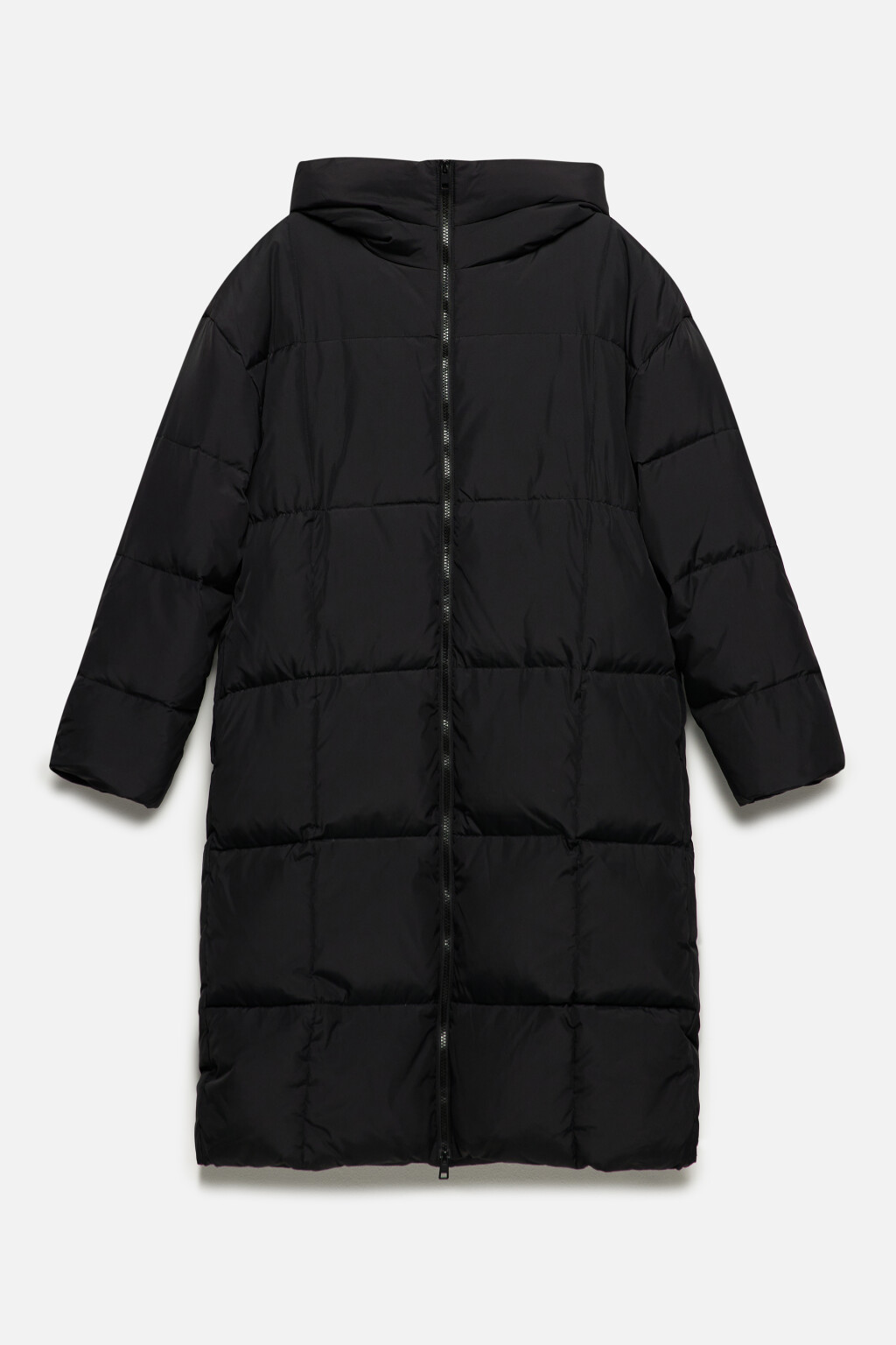 Пальто-пуховик стеганое на натуральном утеплителе - цвет черный - 9