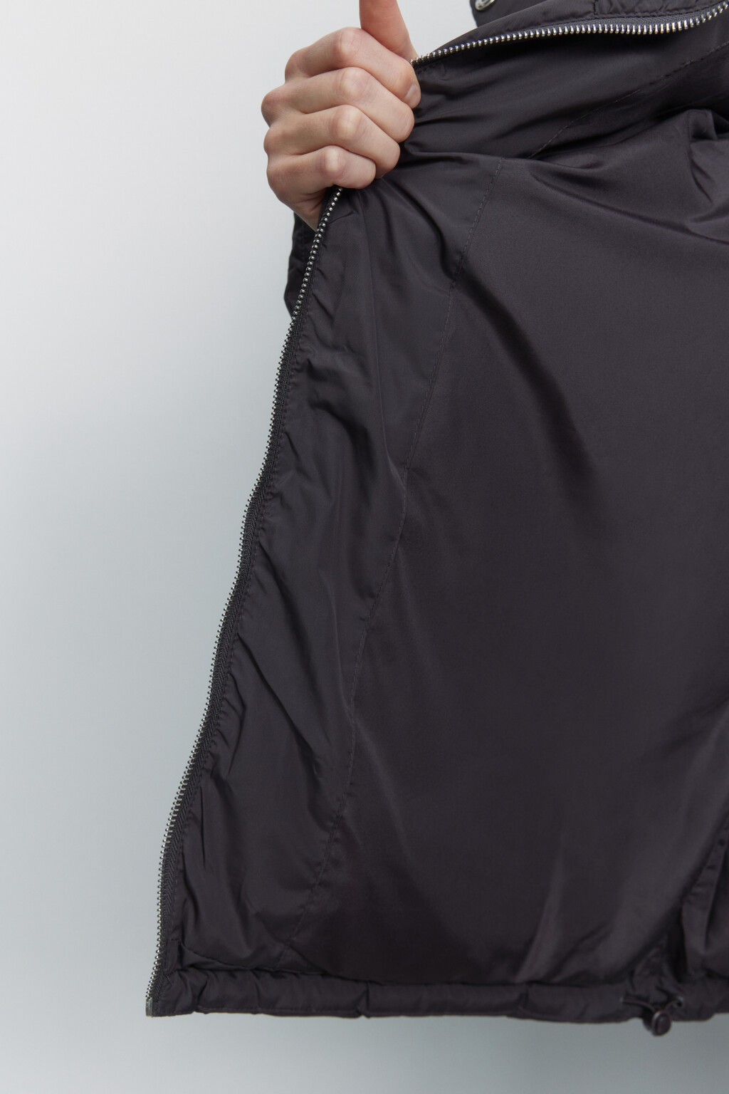 Куртка-пуховик стеганая короткая с капюшоном - цвет коричневый - 7