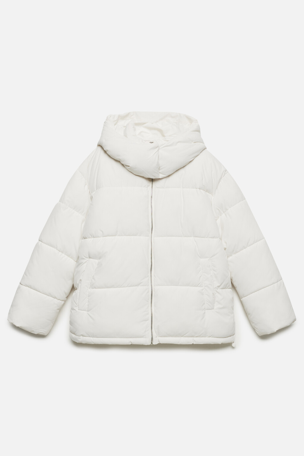 Куртка-пуховик стеганая короткая с капюшоном - цвет молочный - 8