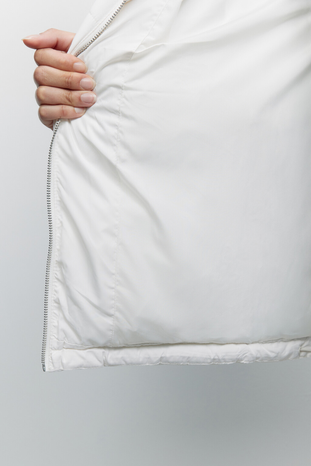 Куртка-пуховик стеганая короткая с капюшоном - цвет молочный - 7