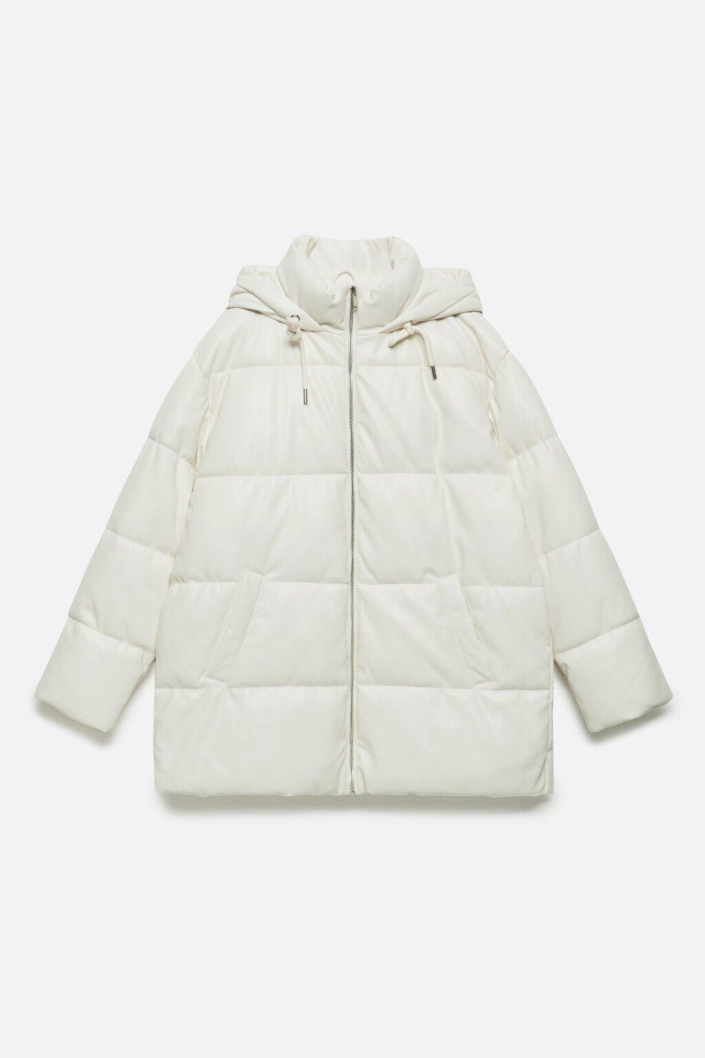 Куртка из искусственной кожи с капюшоном - цвет бежевый - 9