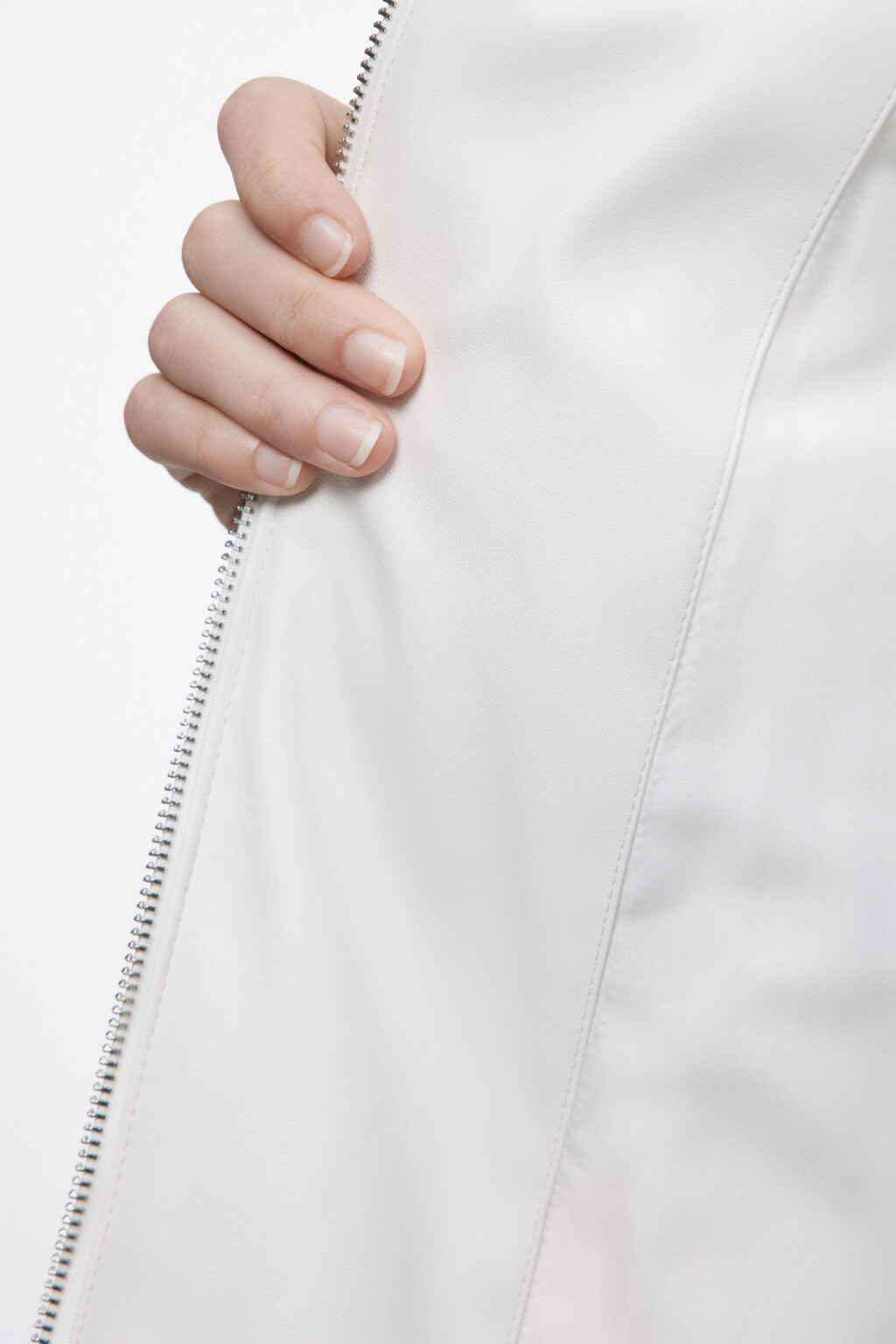 Куртка из искусственной кожи с капюшоном - цвет бежевый - 8