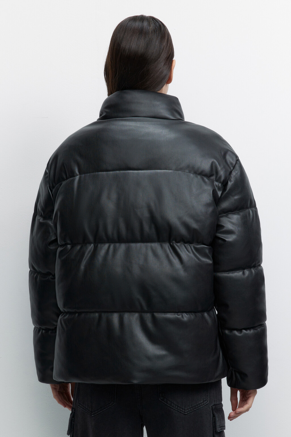 Куртка стеганая с воротником-стойкой - цвет черный - 4
