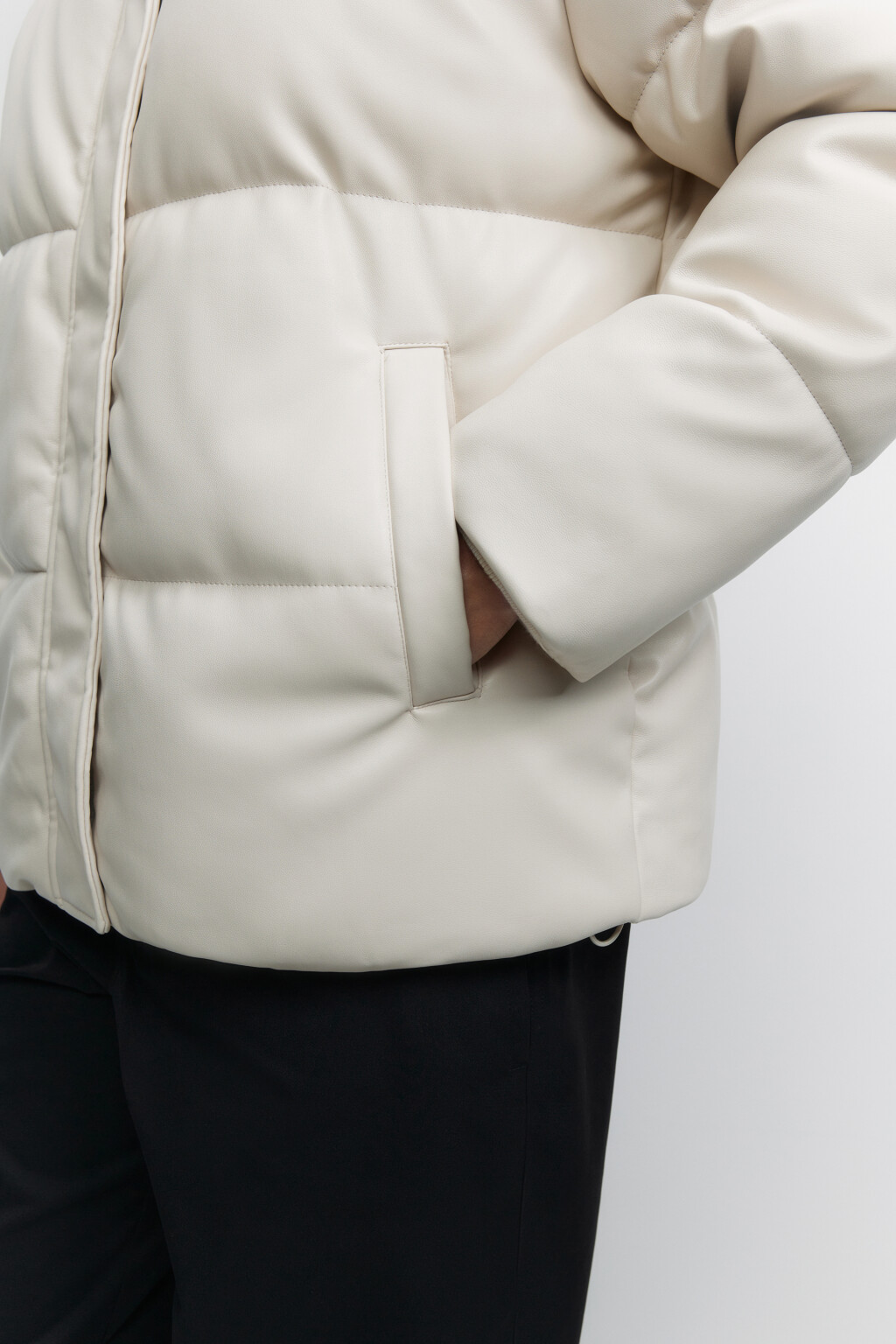 Куртка стеганая с воротником-стойкой - цвет бежевый - 6