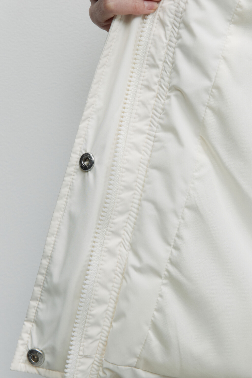 Куртка oversize стеганая утепленная с капюшоном - цвет молочный - 9