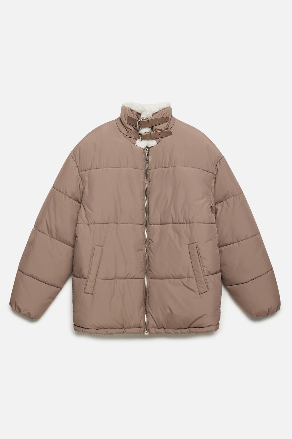 Куртка стеганая с подкладкой и воротом - цвет бежевый - 8