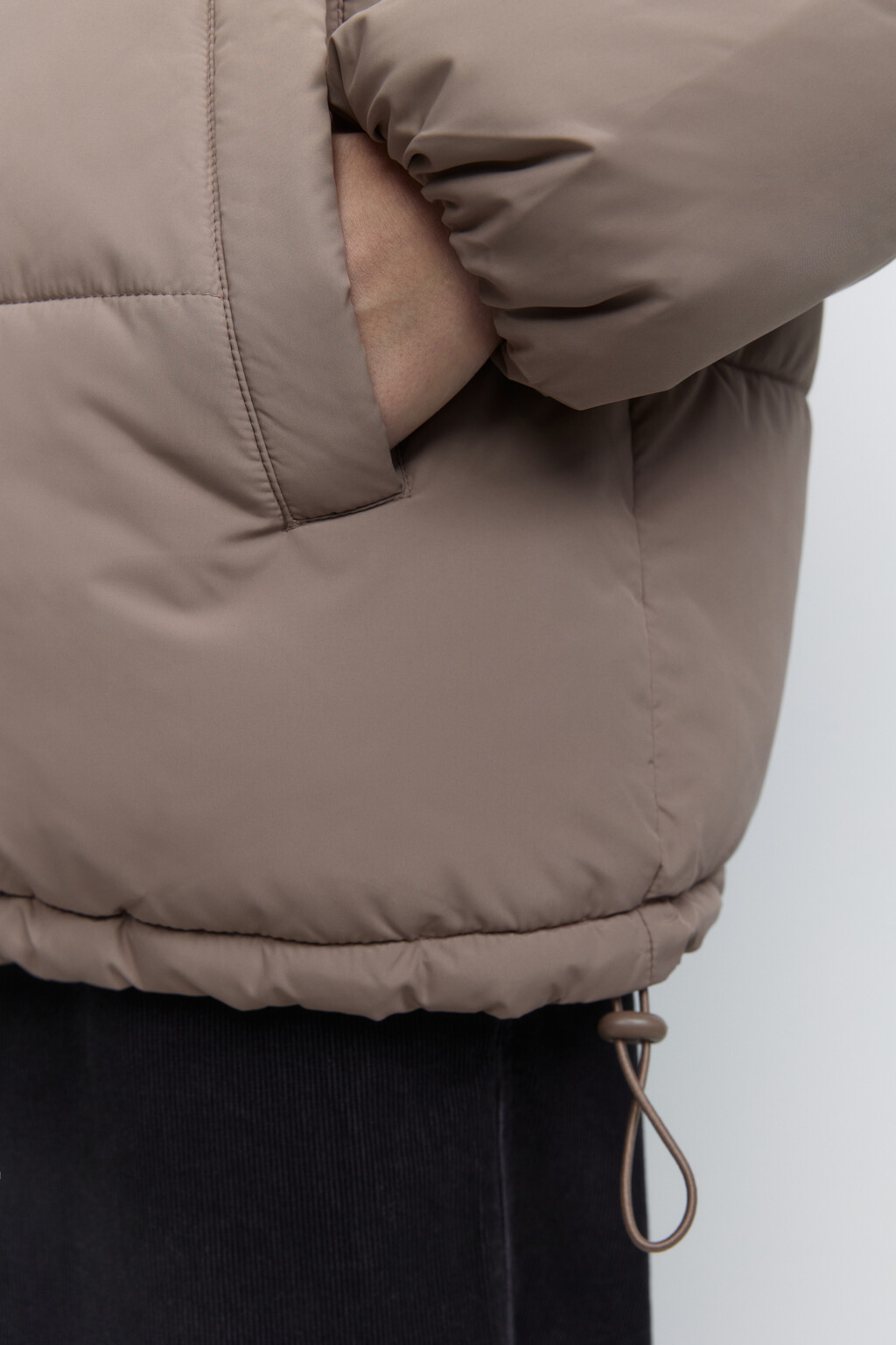 Куртка стеганая с подкладкой и воротом - цвет бежевый - 6