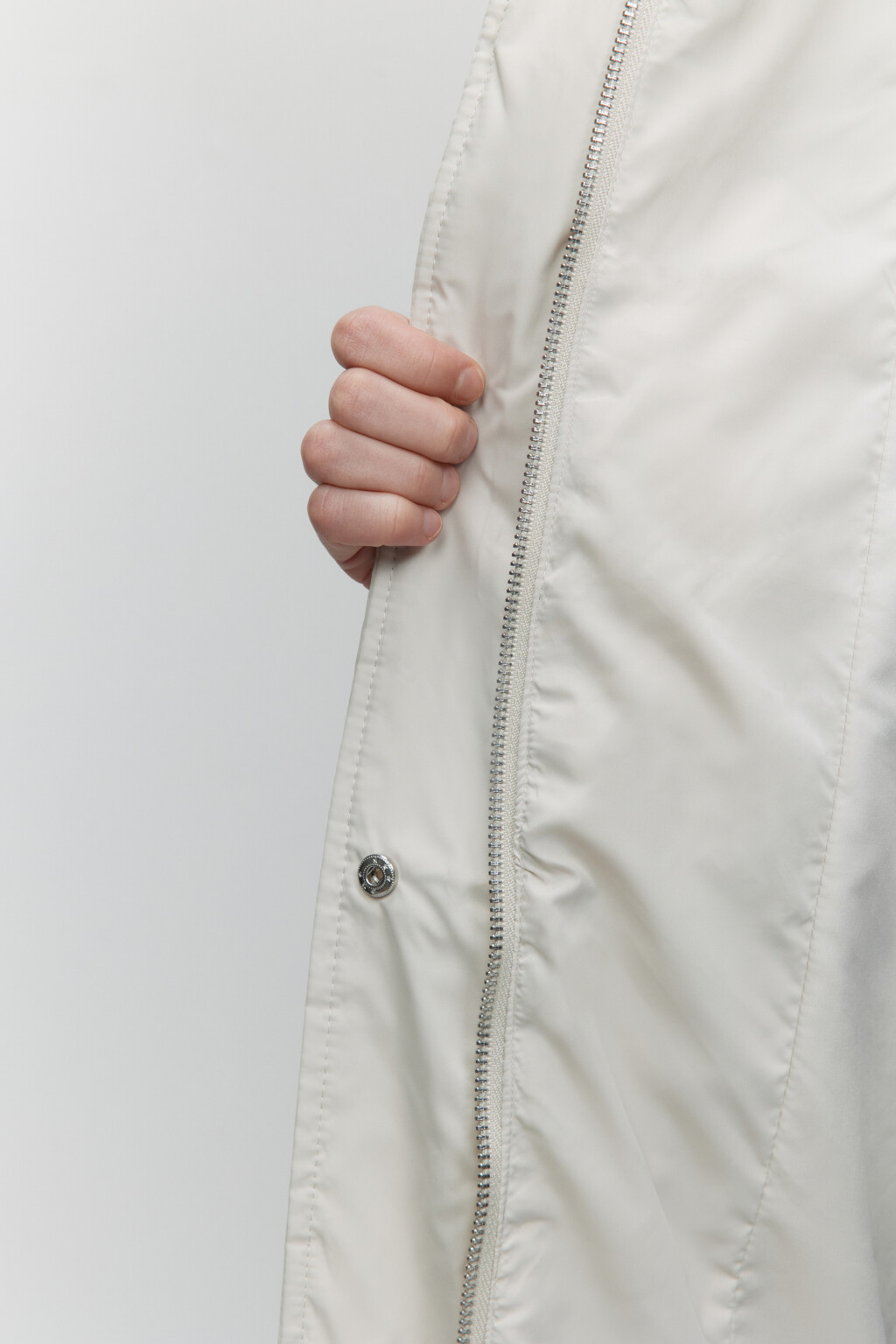 Куртка удлиненная стеганая с воротником-стойкой - цвет молочный - 7