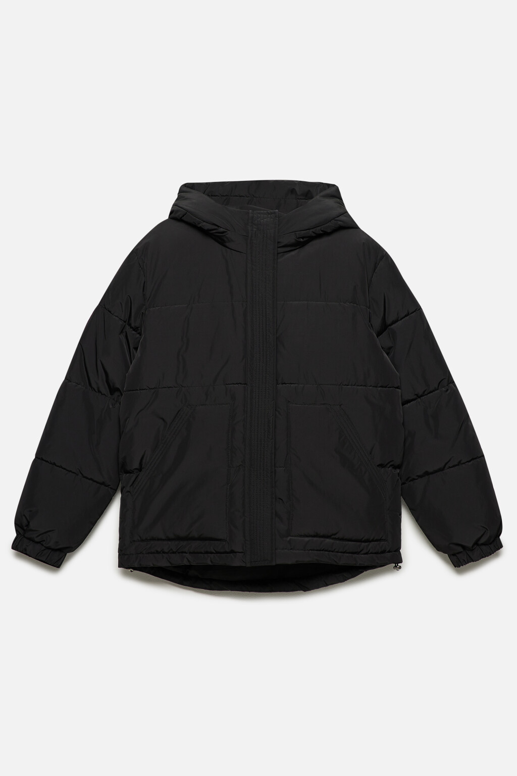 Куртка короткая стеганая с капюшоном и воротником - цвет черный - 8