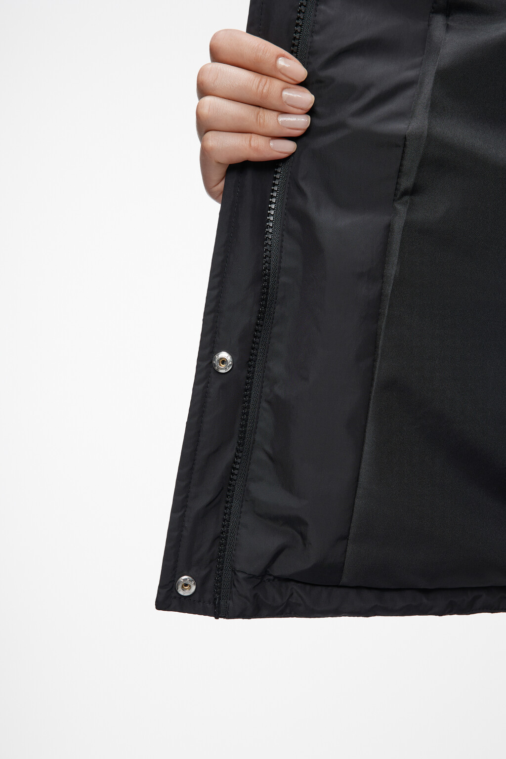 Куртка короткая стеганая с капюшоном и воротником - цвет черный - 7