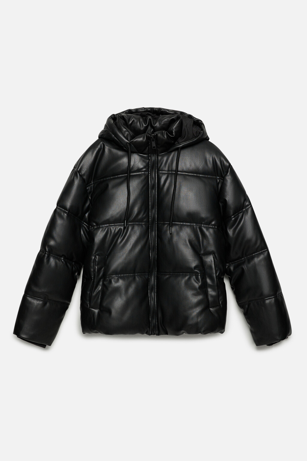 Куртка стеганая короткая с капюшоном - цвет черный - 9