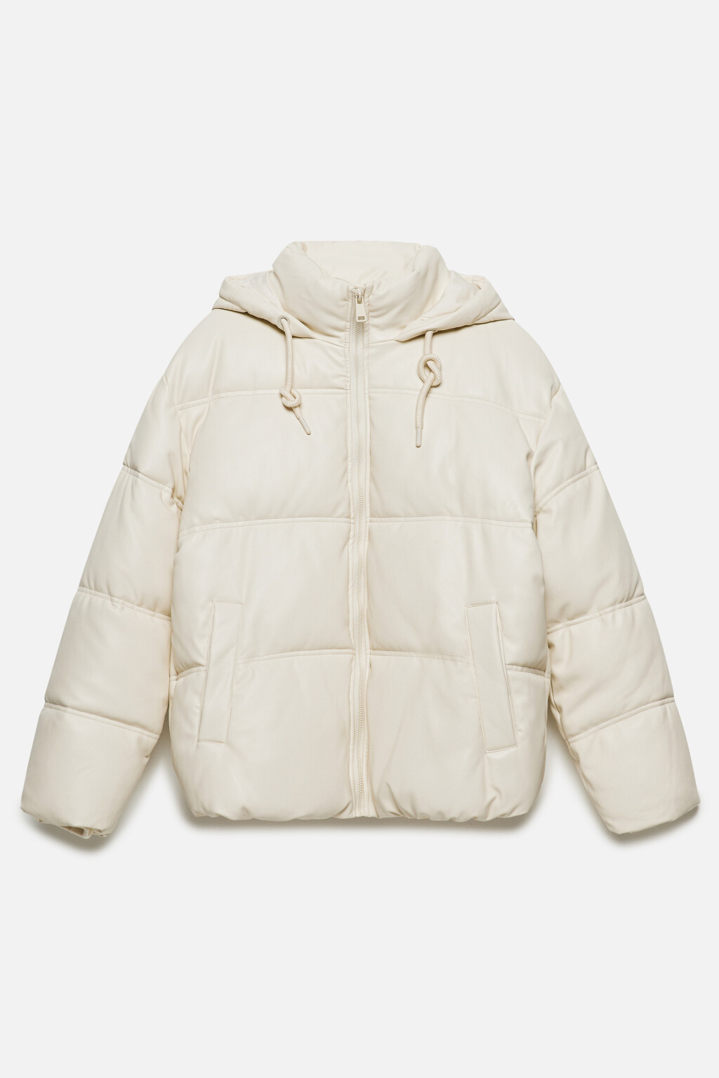 Куртка стеганая короткая с капюшоном - цвет бежевый - 8